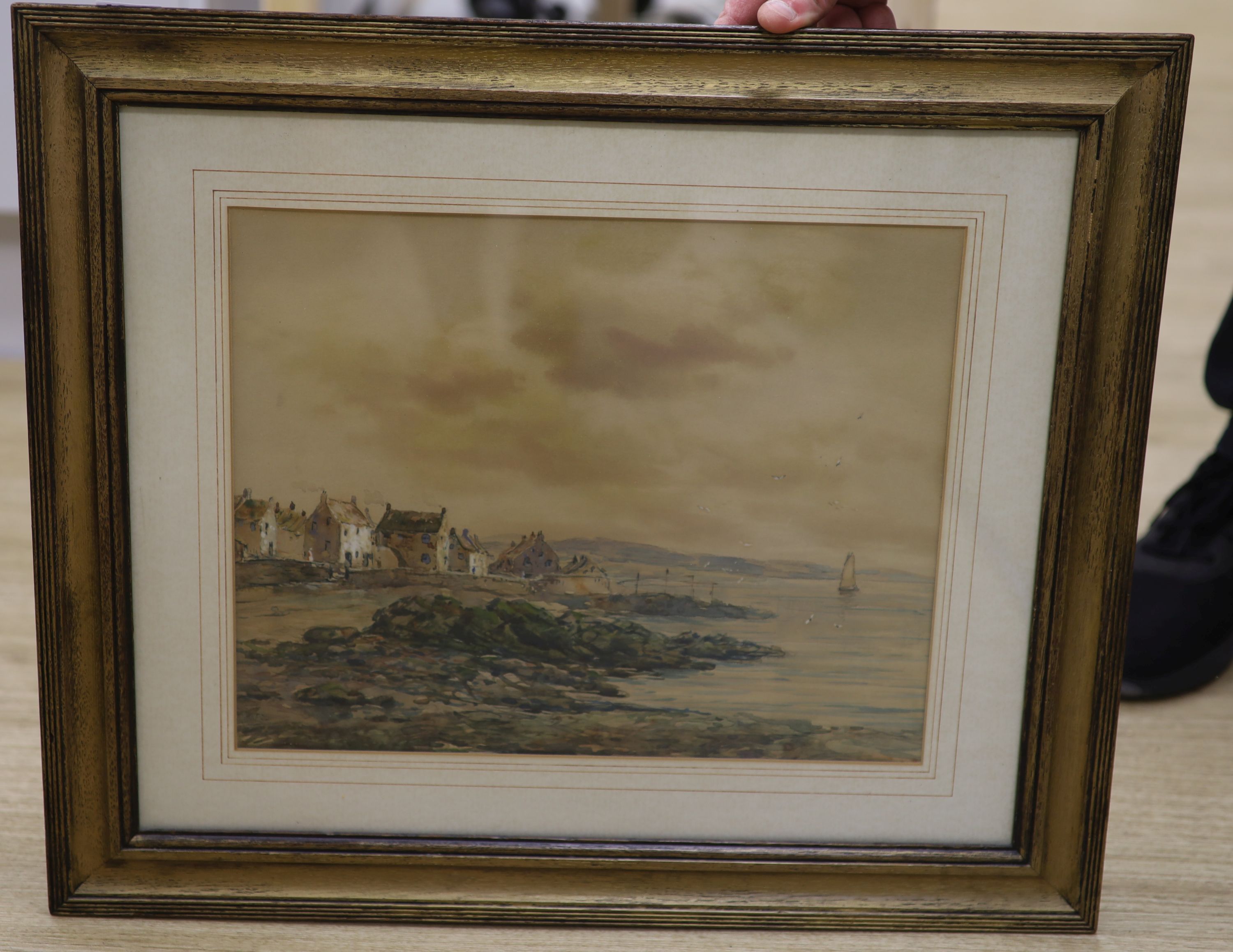 John Hamilton Glass (Exh. 1890-1925), watercolour, 'Pittenweem, Fifeshire', 29 x 36.5cm